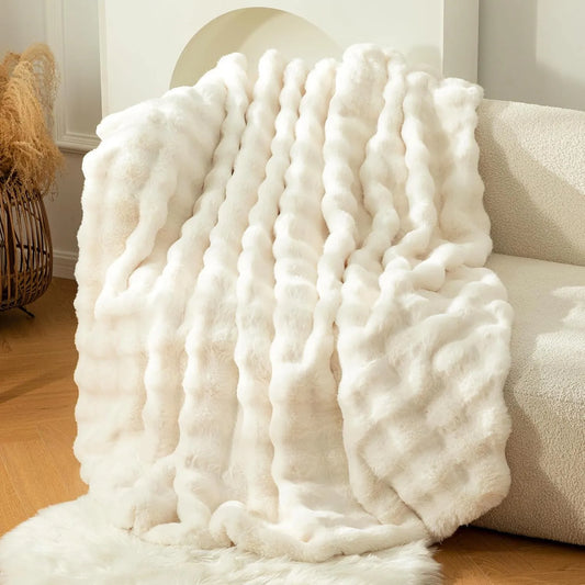 Couverture cosy blanche