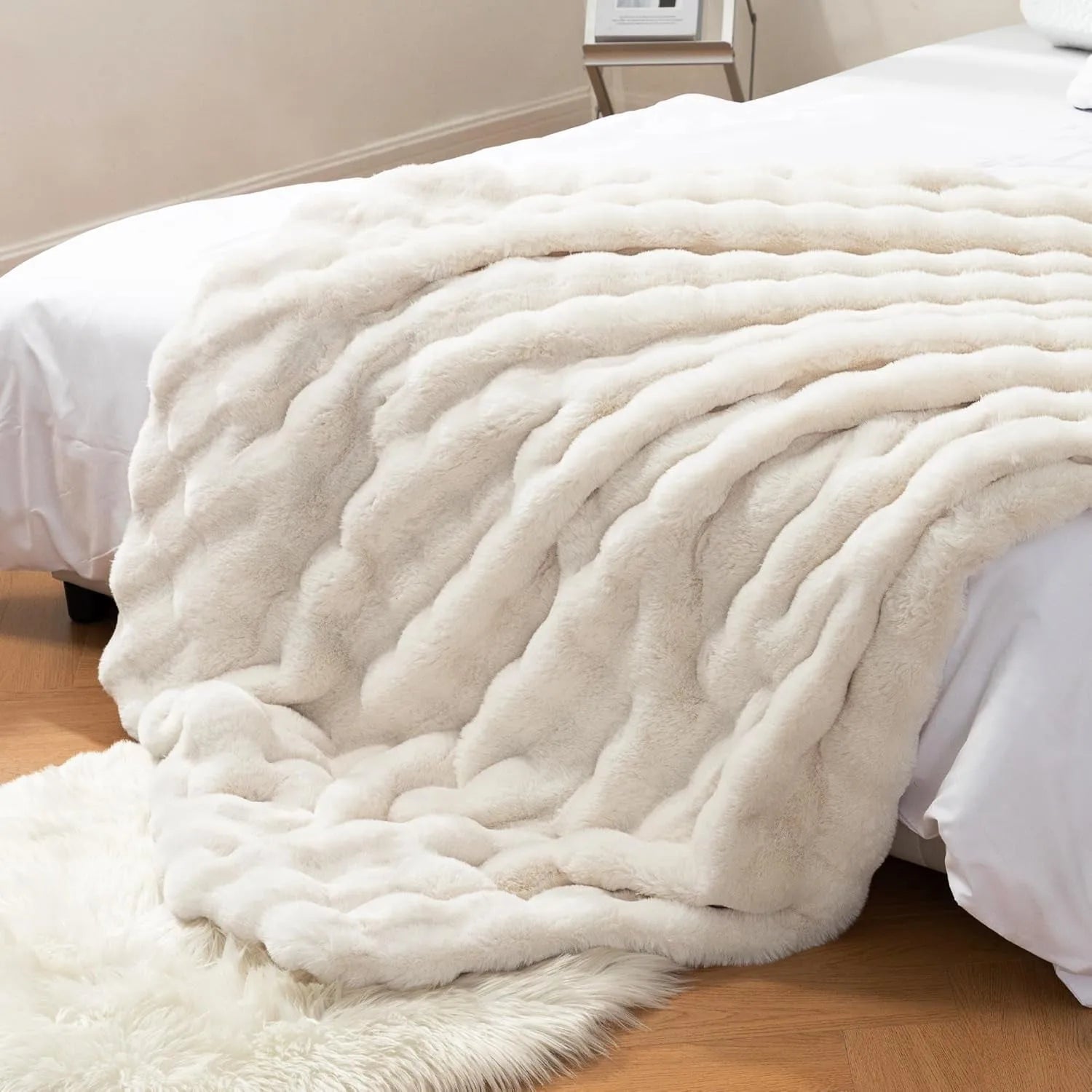 Couverture cosy blanche 3