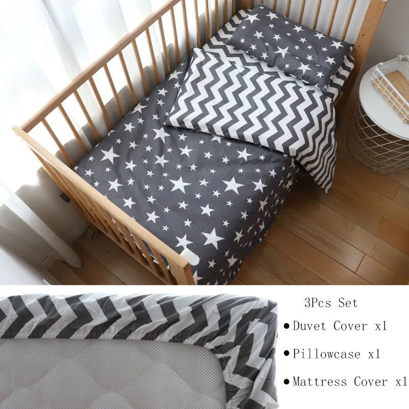 Couverture de Lit 3 pièces étoiles blanches