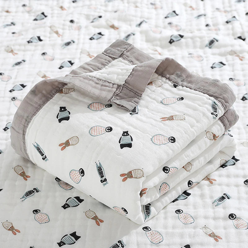 Couverture de bébé en coton à 6 couches