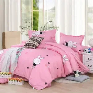 Couverture de couette rose