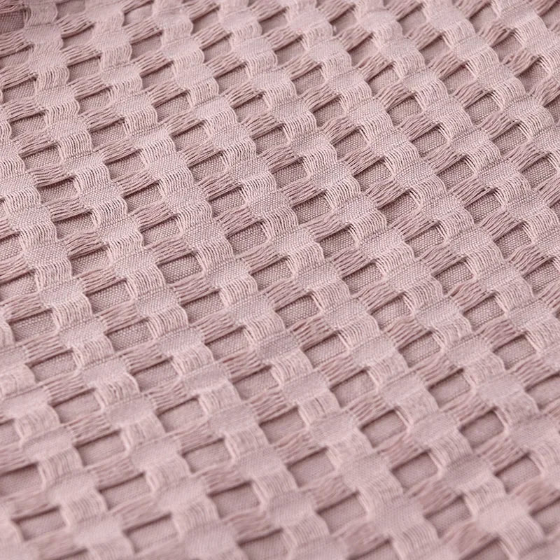 Couverture de lit en coton à carreaux gaufrés d'été 3