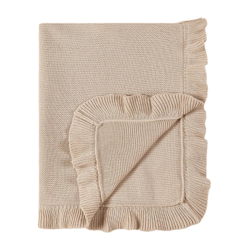 Couverture de naissance en coton khaki