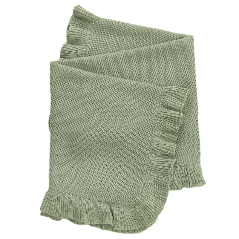 Couverture de naissance en coton vert