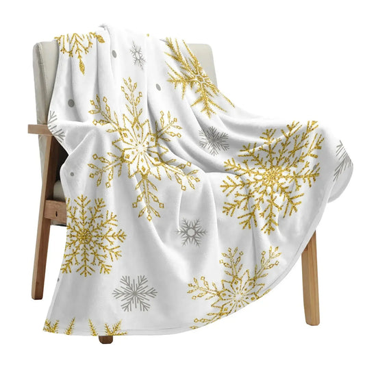 Couverture de noel chaude or