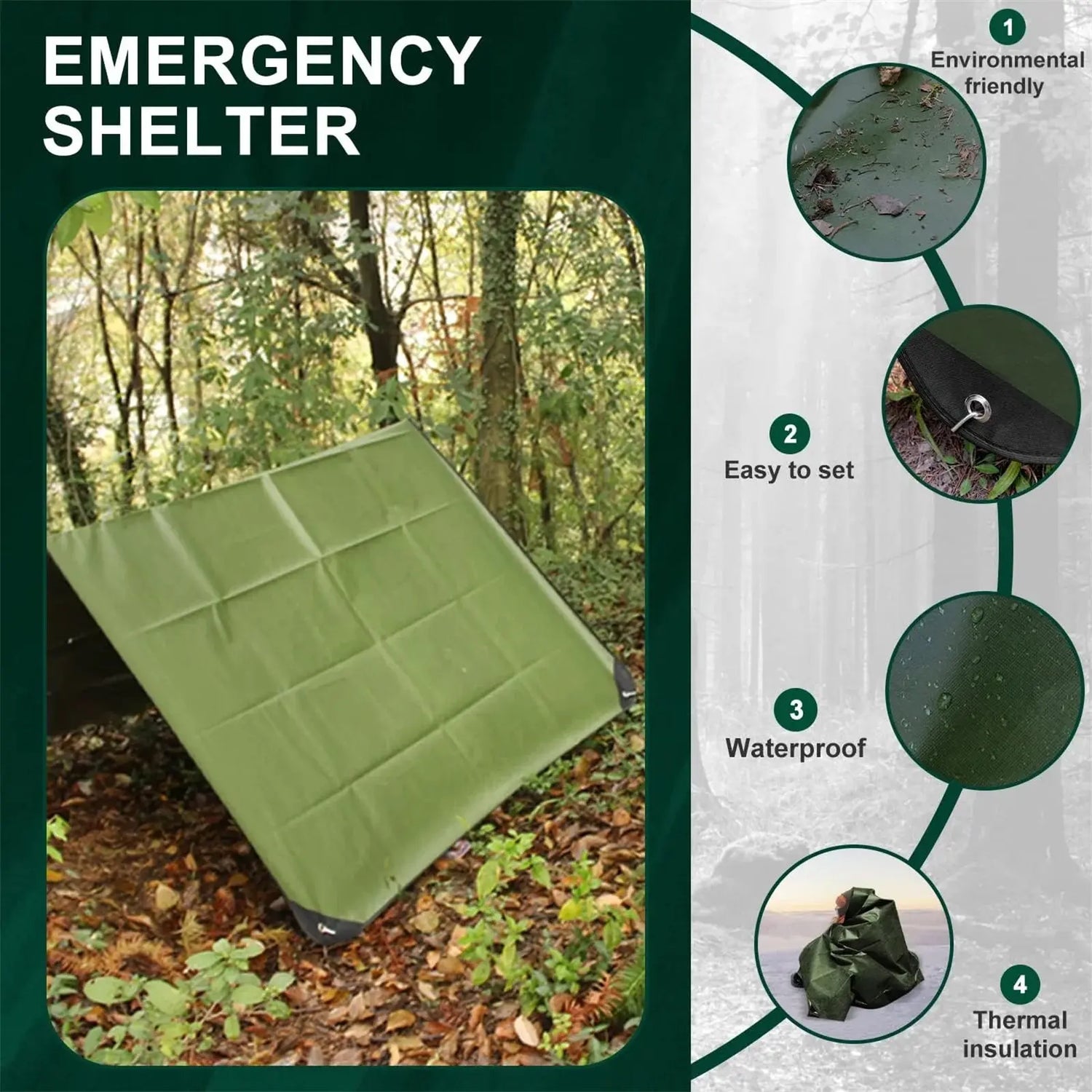 Couverture de survie imperméable