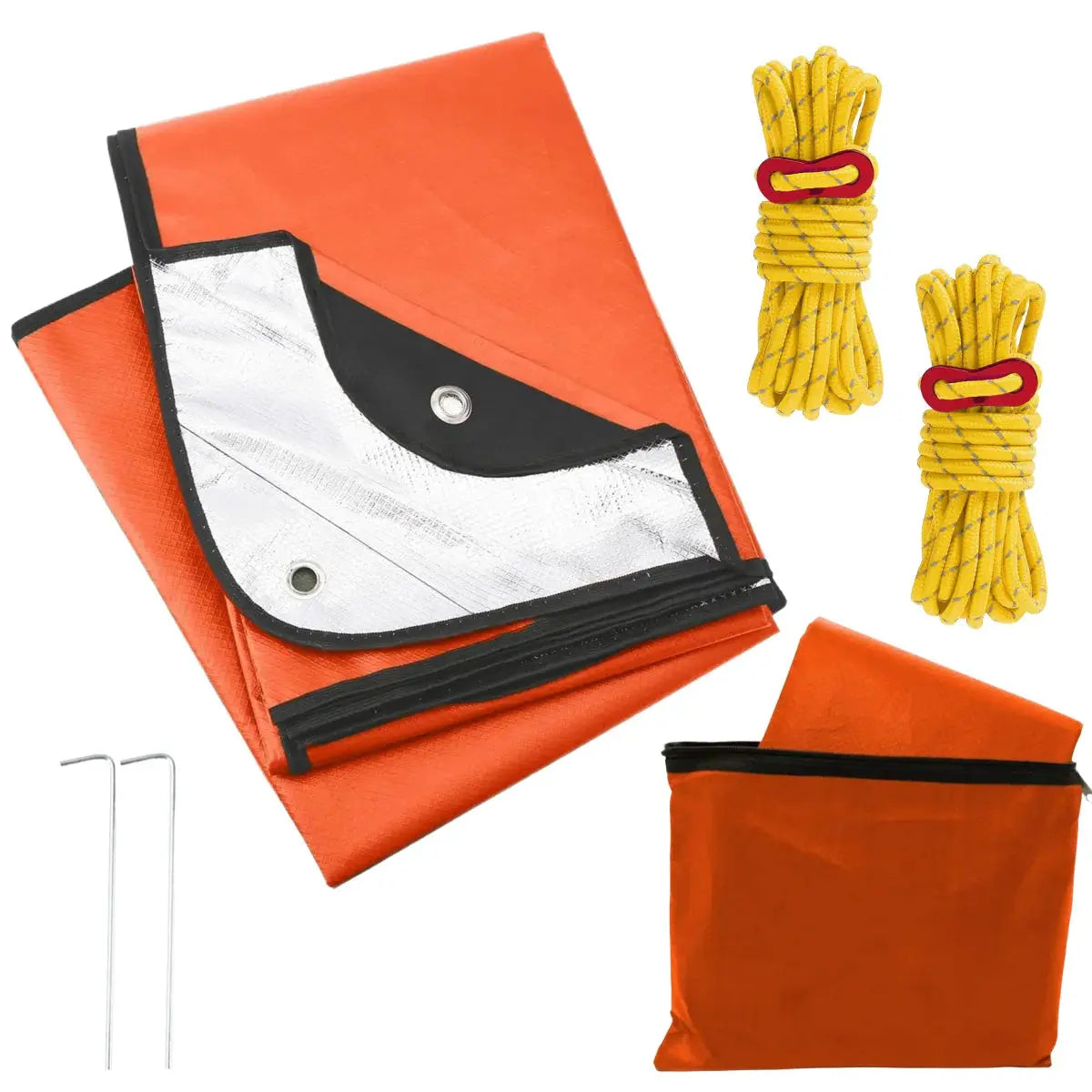 Couverture de survie imperméable orange