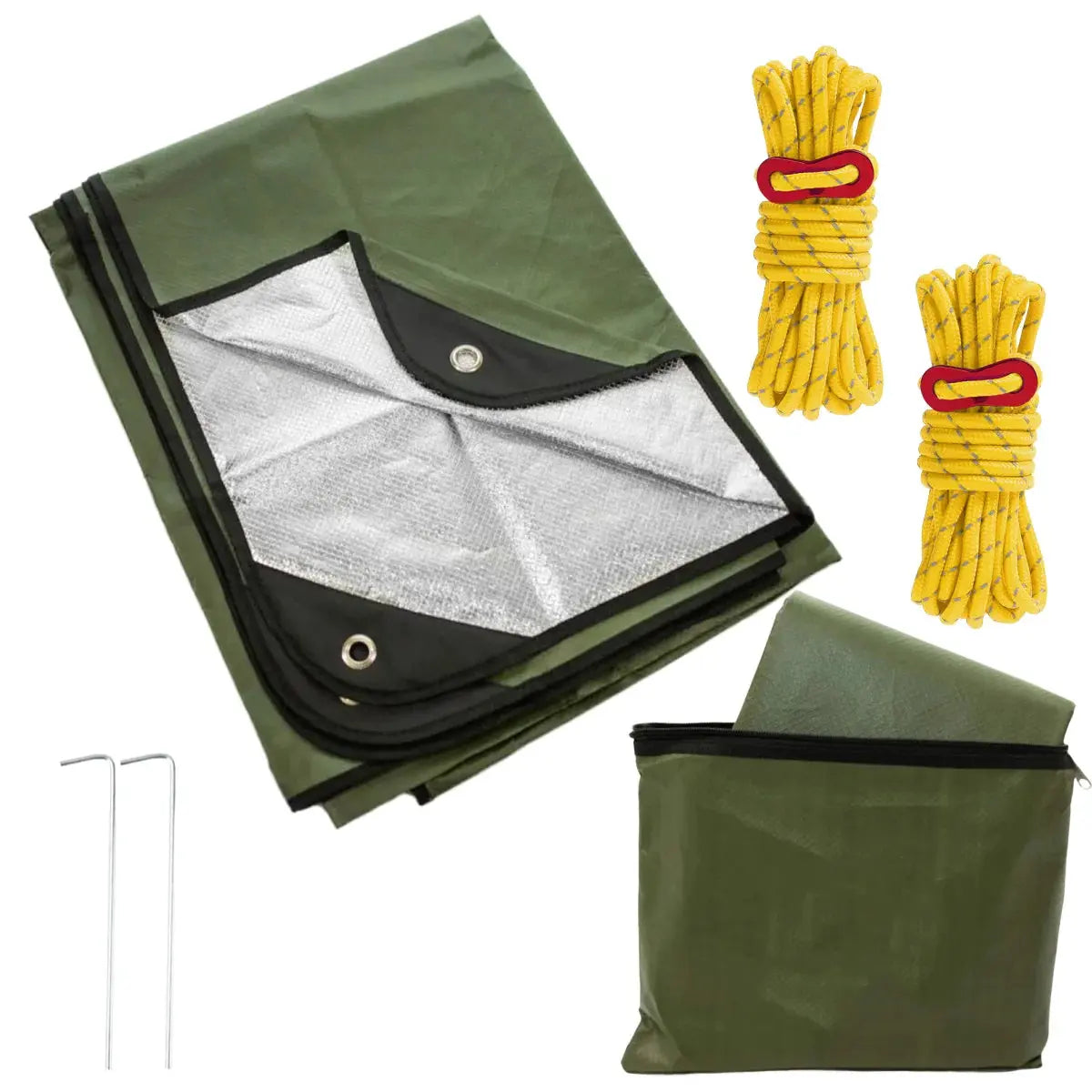 Couverture de survie imperméable vert