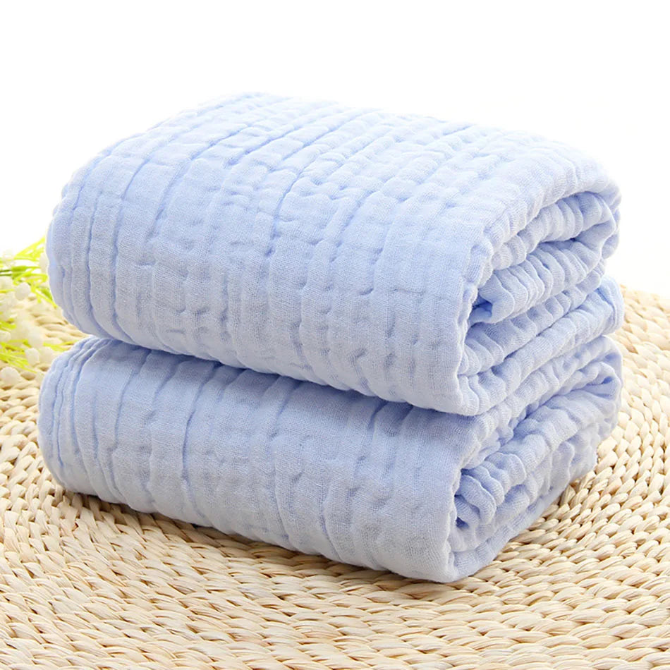 Couverture en Coton pour Bébé bleu