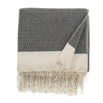 Couverture en coton turc avec pompons décoratifs - Vignette | Couvertures Cosy
