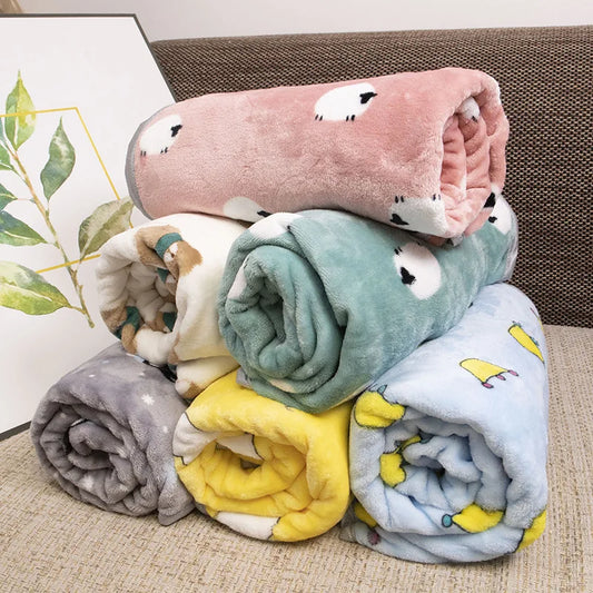 Couverture en flanelle douce pour chien et chat