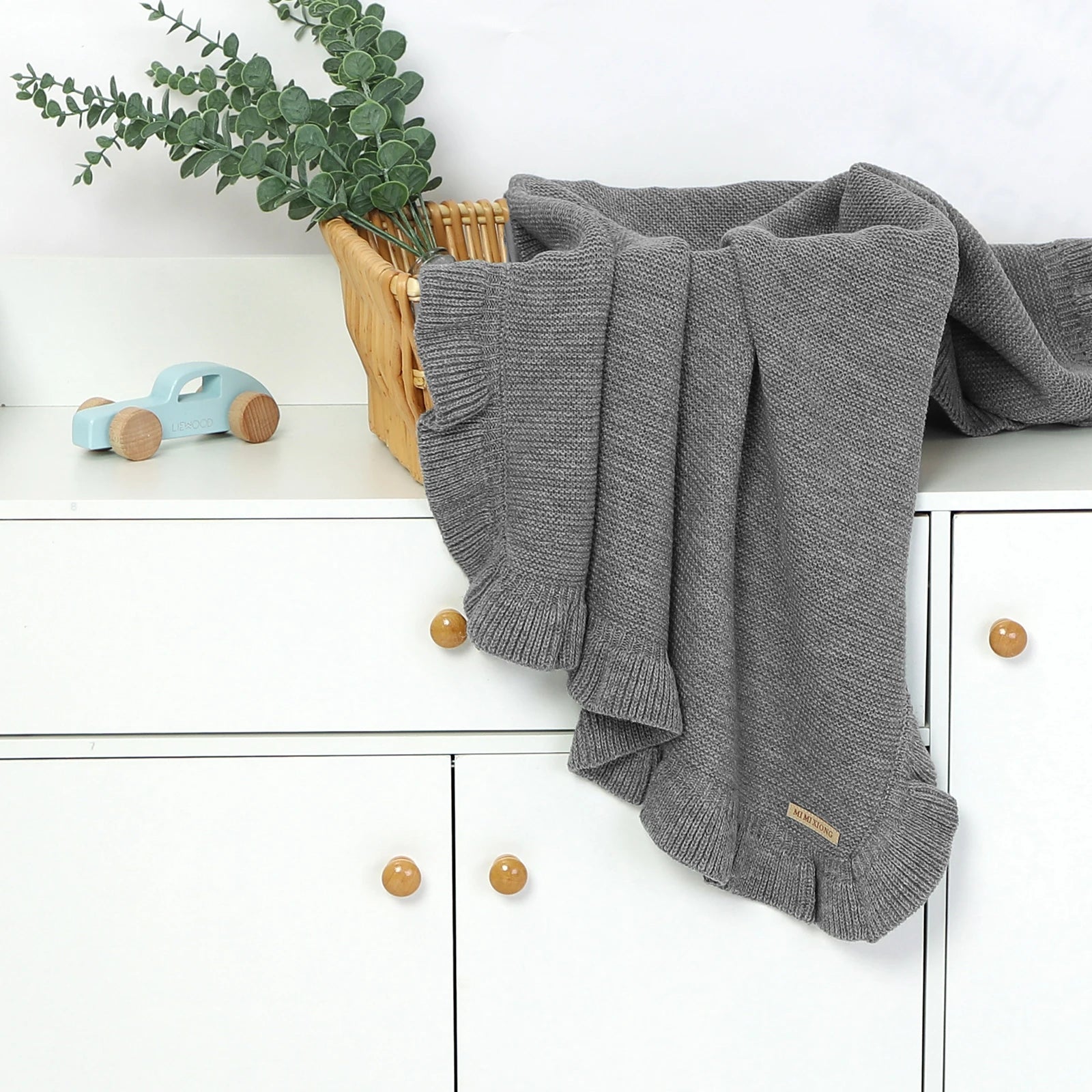 Couverture porte bébé gris