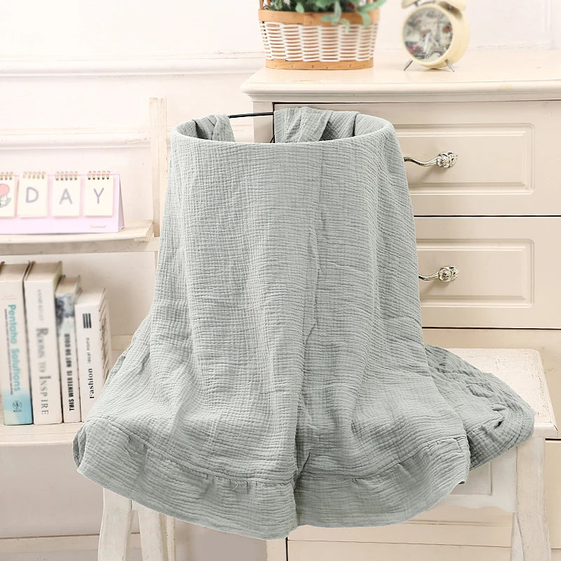 Couverture pour bébé en coton 100% gris