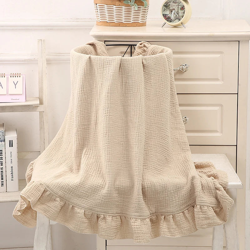 Couverture pour bébé en coton 100% khaki