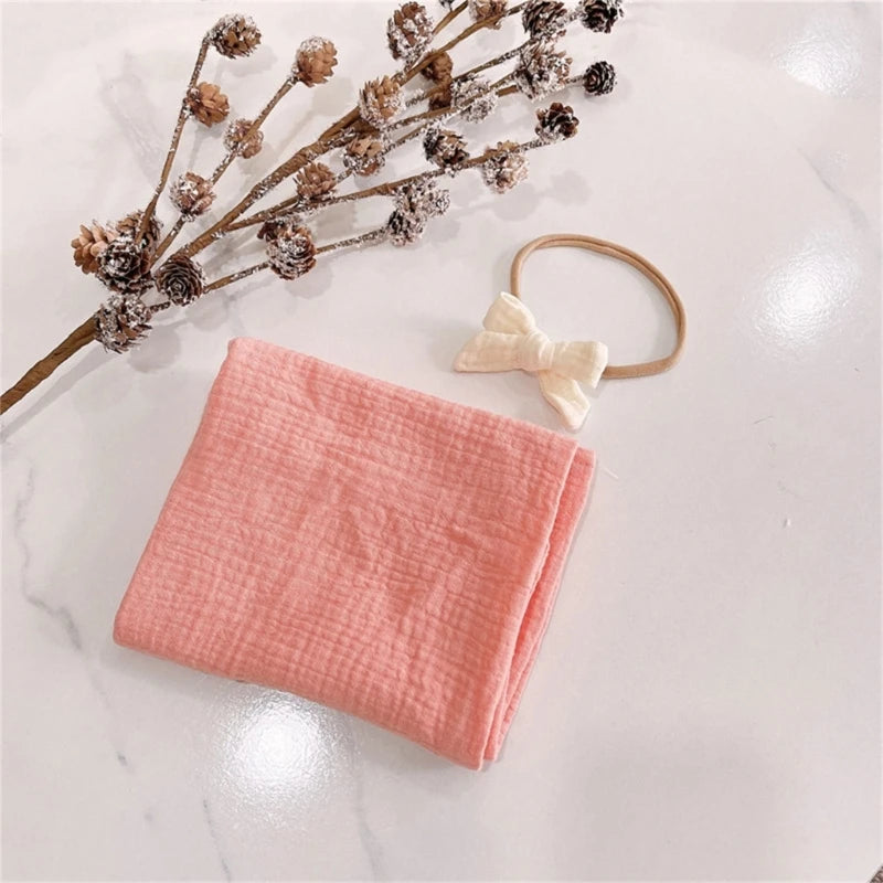 Couverture pour bébé fille peche