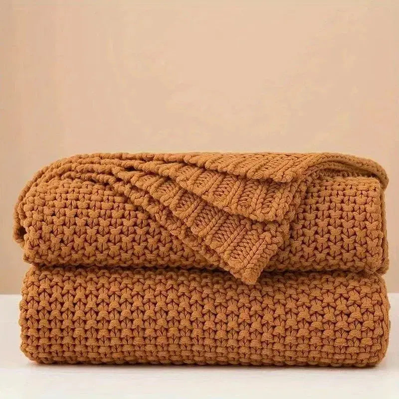 Couverture pour canapé de style nordique orange
