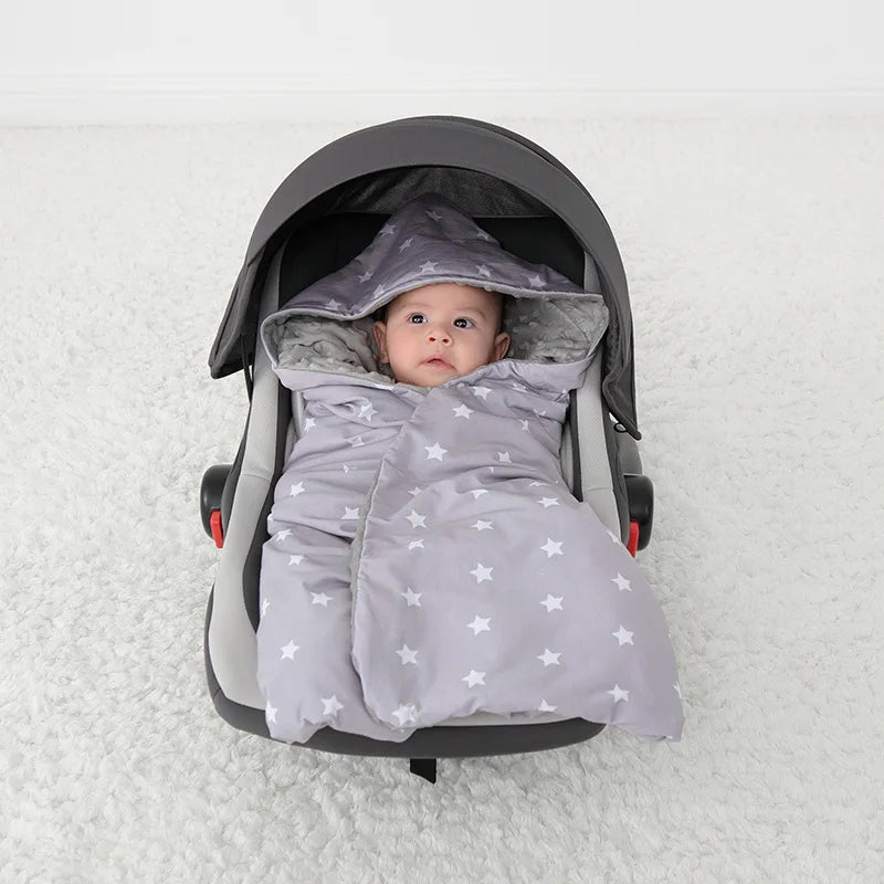 Couverture pour porte bébé gris