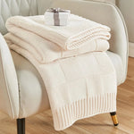 Couverture tricotée en laine - Vignette | Couvertures Cosy