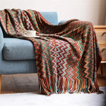 Couverture tricotée à la main avec pompon - Vignette | Couvertures Cosy