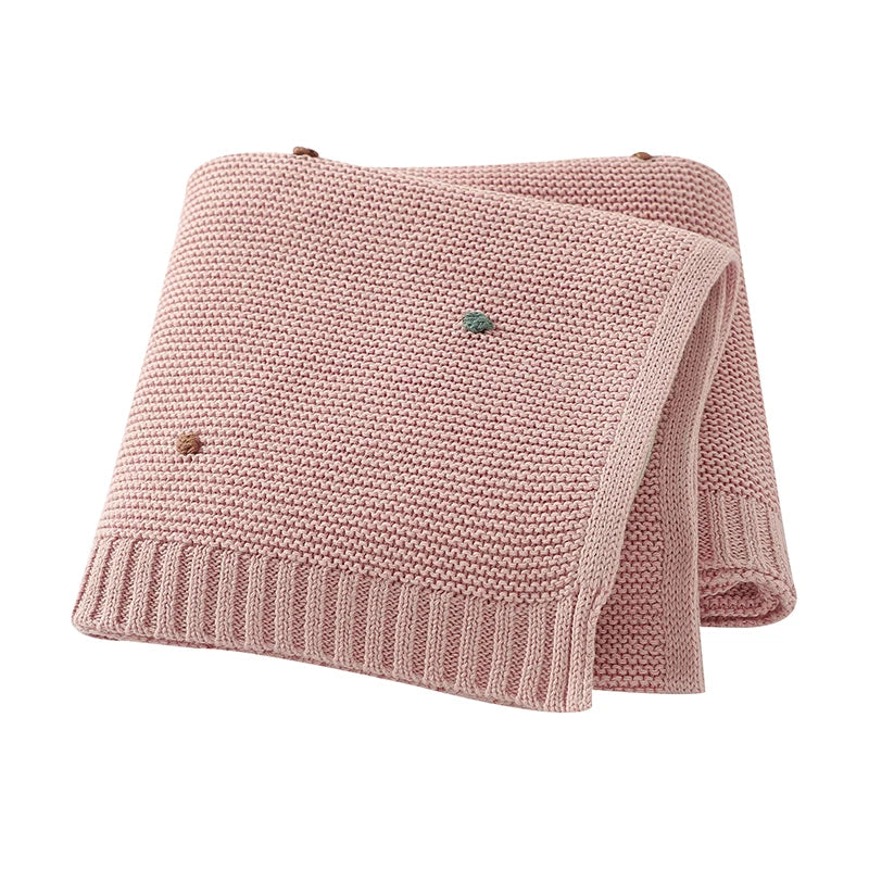 Couvertures en tricot nouveau-né rose