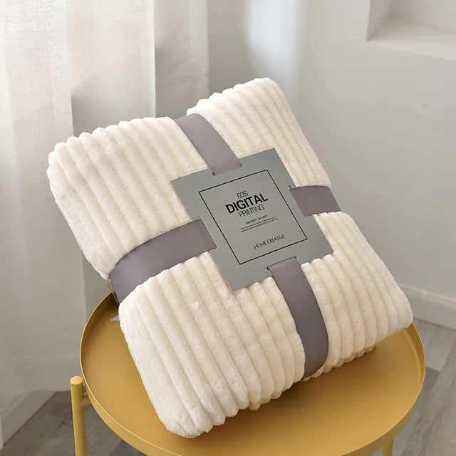 Couvertures matelassées super douces pour lits blanche