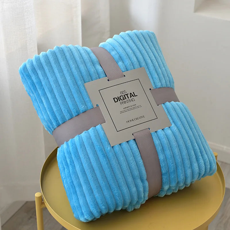 Couvertures matelassées super douces pour lits bleu