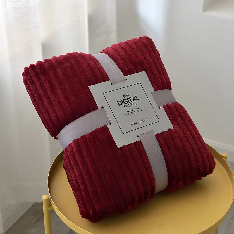 Couvertures matelassées super douces pour lits rouge
