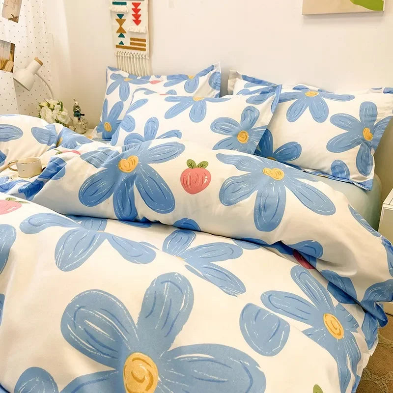 Housse de couette en plumes à fleur