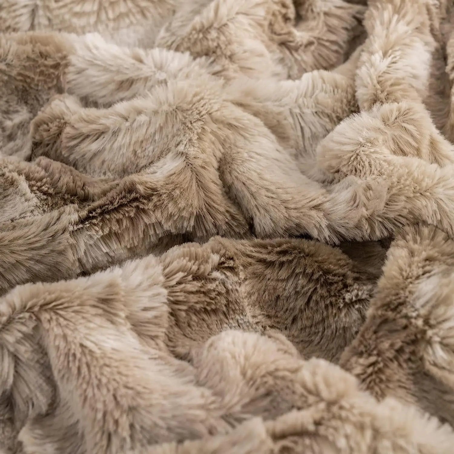 Plaid effet agneau khaki