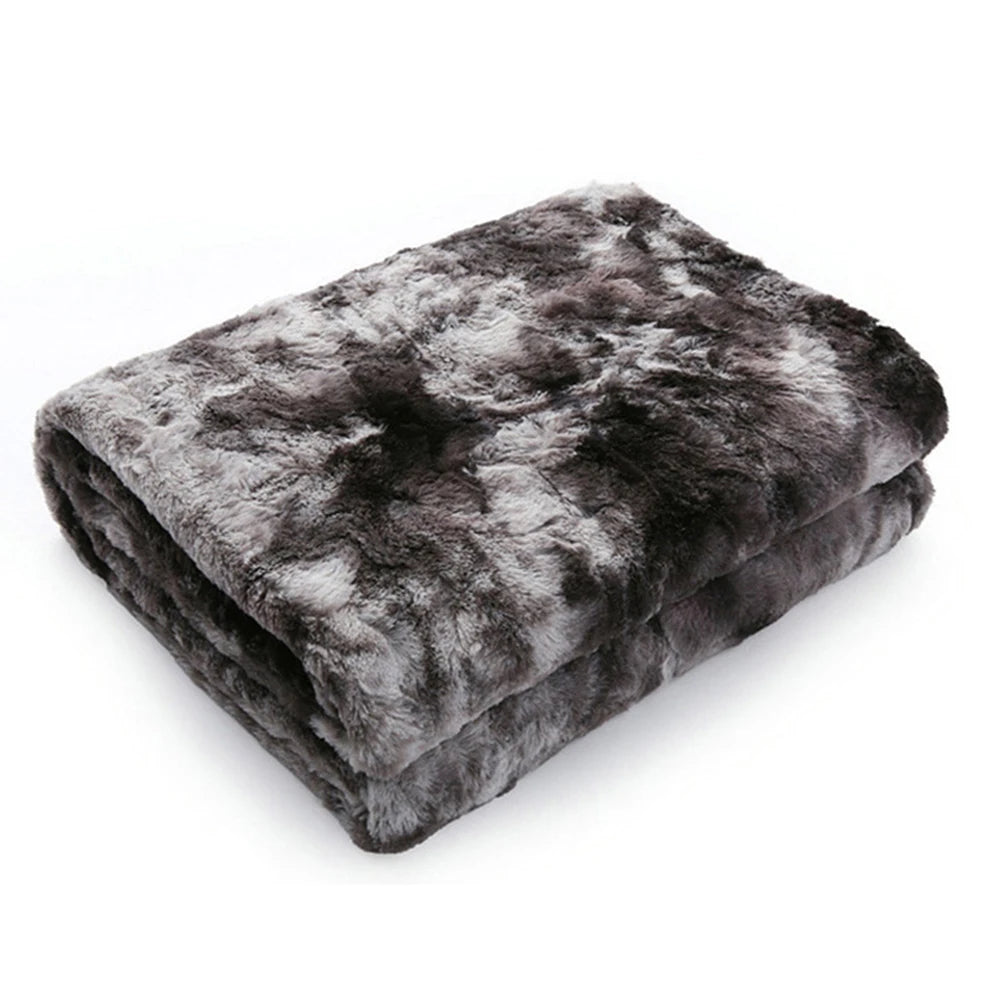 Plaid effet agneau noir