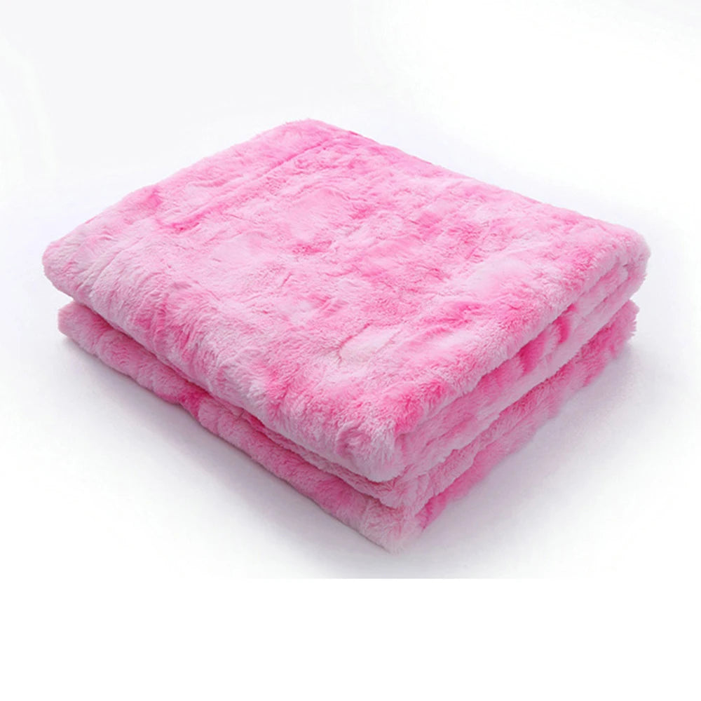 Plaid effet agneau rose