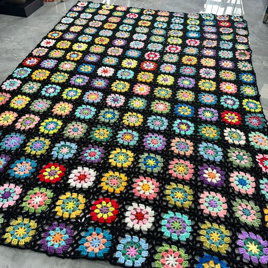 Couverture au crochet faite à la main