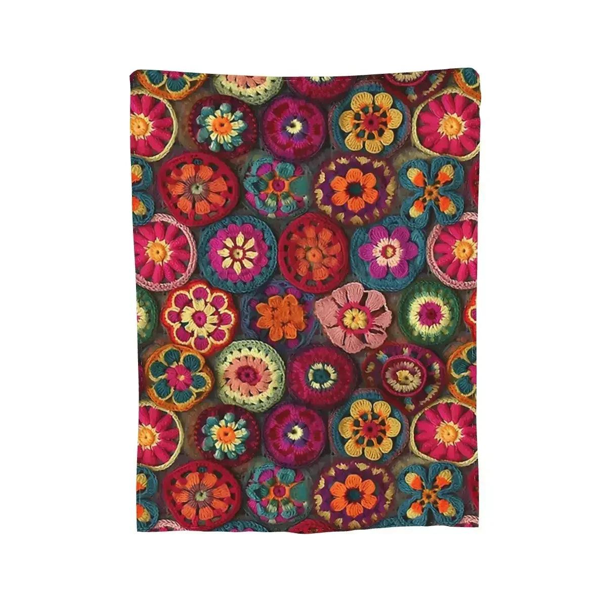 Couverture au Crochet Coloré pour lit et Canapé