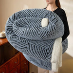 Couverture polaire chaude en jacquard de luxe "Sun" - Vignette | Home Cozy Nest