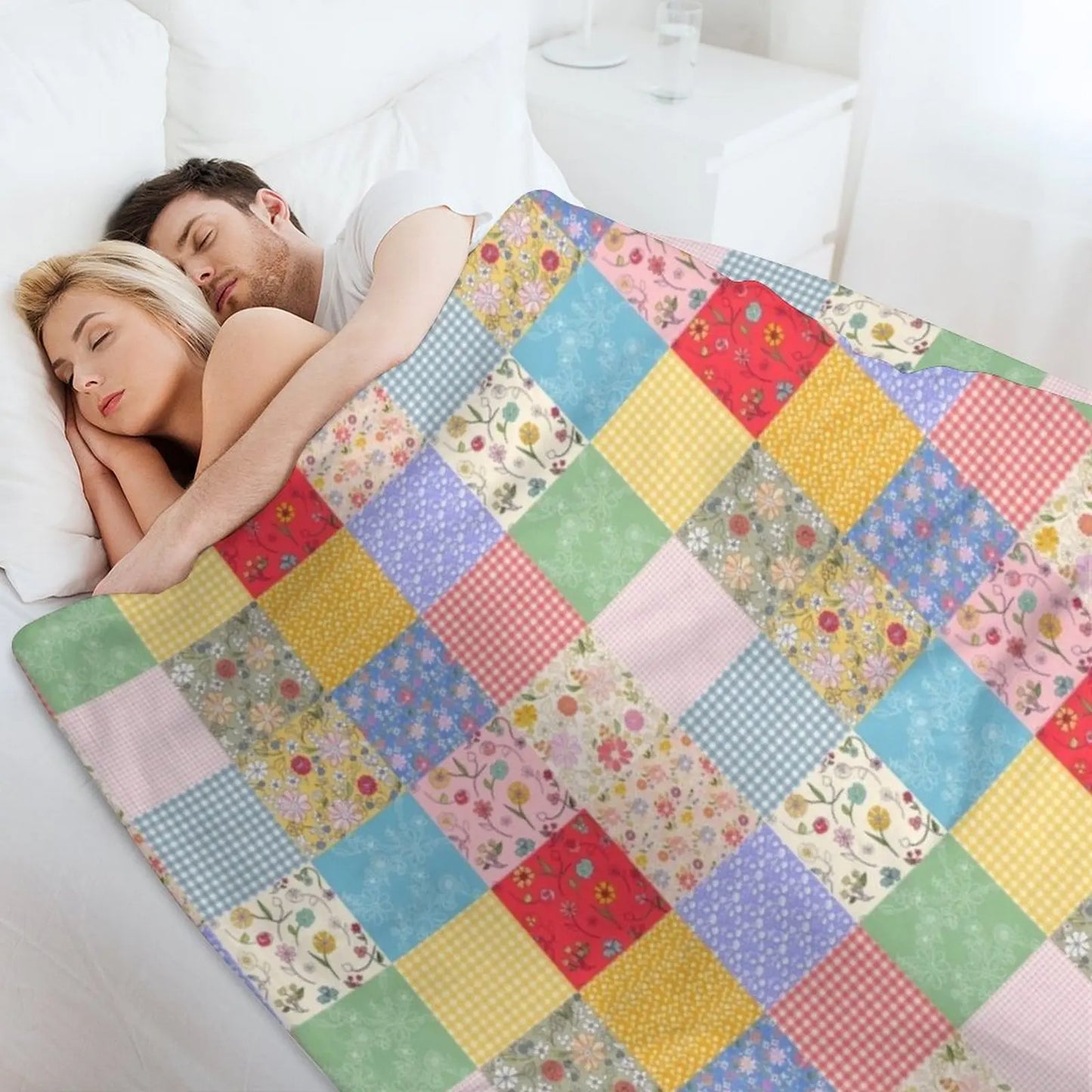 Couverture à carreaux patchwork