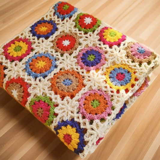 Couverture au crochet faite à la main