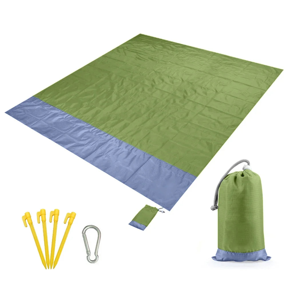 couverture de plage imperméable verte
